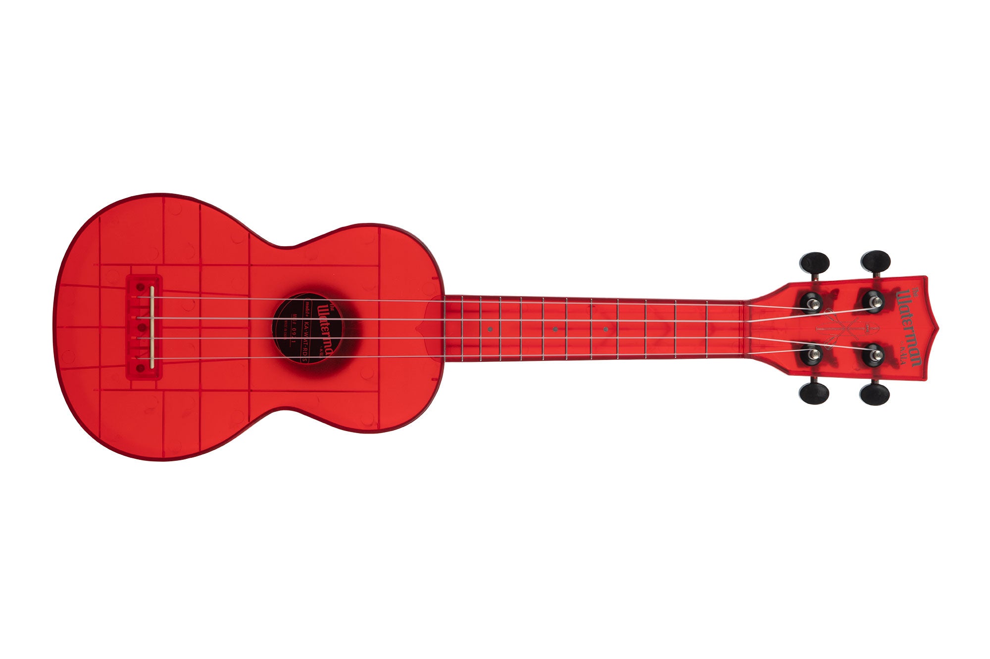 Kala KA-WMT-RD-S - ''Sea Glass'' - Transparent Maritime Red soprano ukulele - w/bag