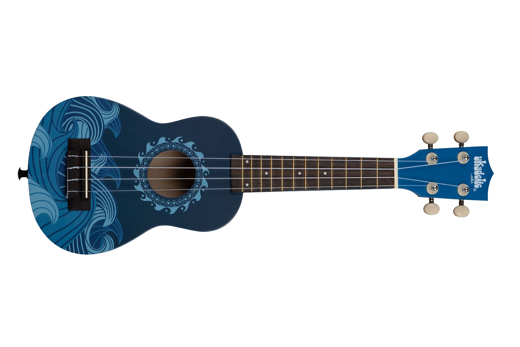 Kala UK-DEEPBLUE - ''Graphic Top'' - ukulele soprano Deep Blue - c/borsa