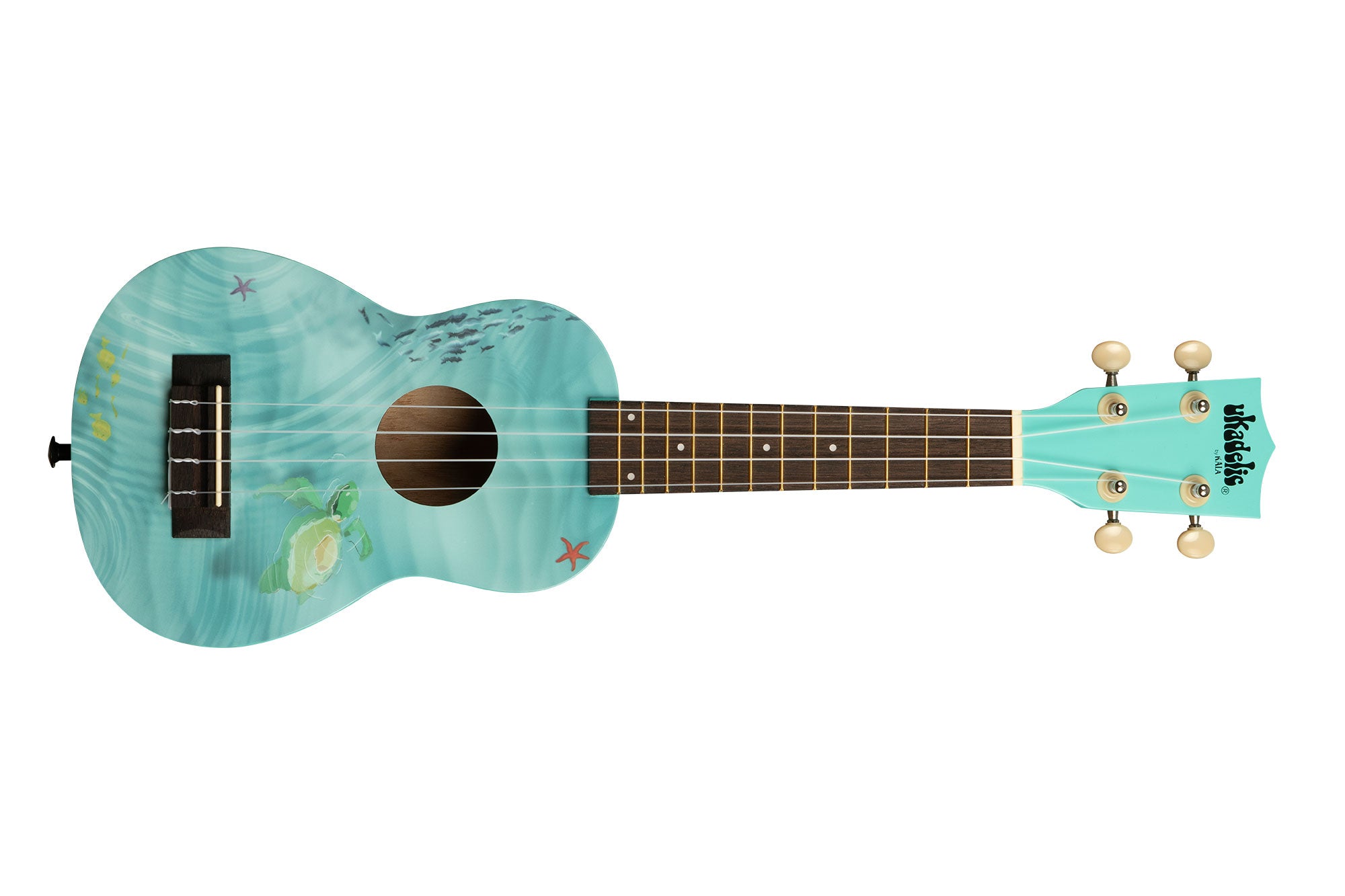 Kala UK-SEASCAPE - ''Graphic Top'' - ukulele soprano Seascape - c/borsa