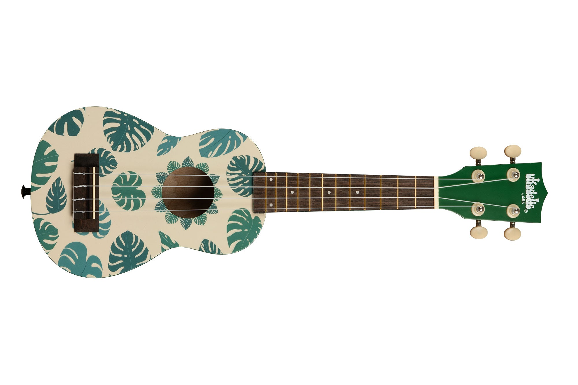 Kala UK-MONSTERA - ''Graphic Top'' - ukulele soprano Monstera - c/borsa