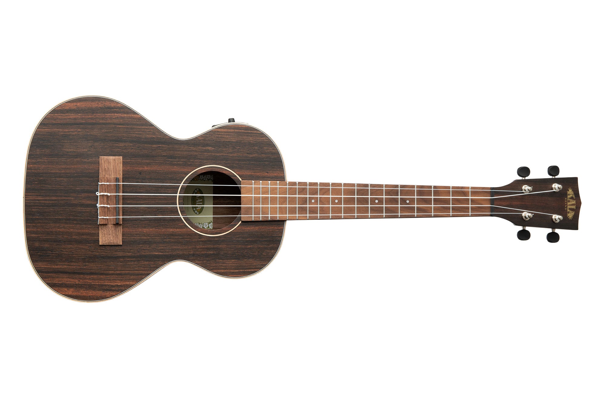 Kala KA-EBY-TE - ''Striped Ebony'' - ukulele tenore elettrificato - c/borsa