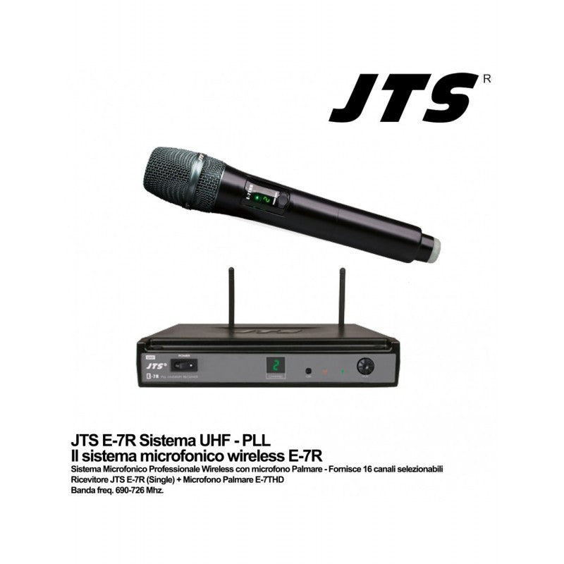 Jts E7THD Radiomicrofono Single Channel 690-726 Mhz