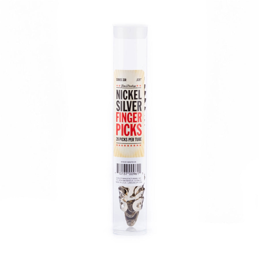 Dunlop 33R N/S FINGER .020 - TUBO 20 PLETTRI