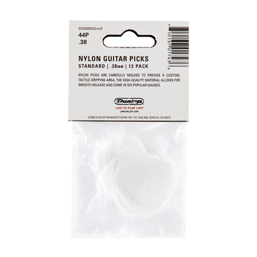 Dunlop 44P.38 Nylon Standard White .38mm