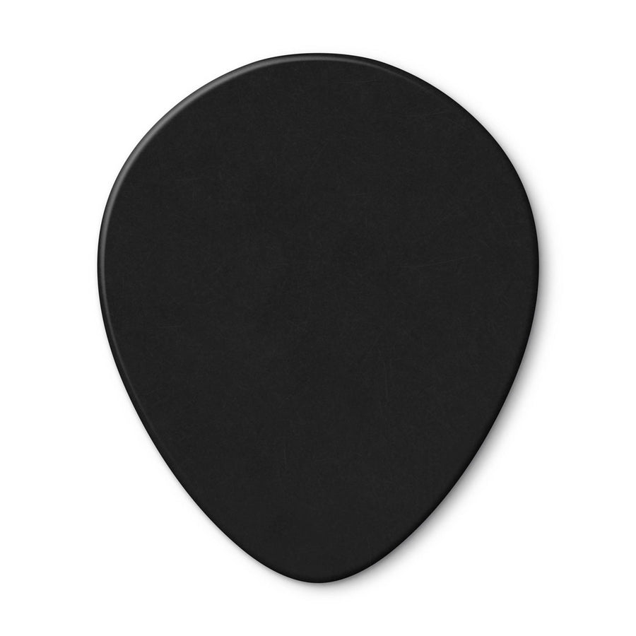 Dunlop 485P-03MD Celluloid Teardrop, Black Medium Player's Pack/12