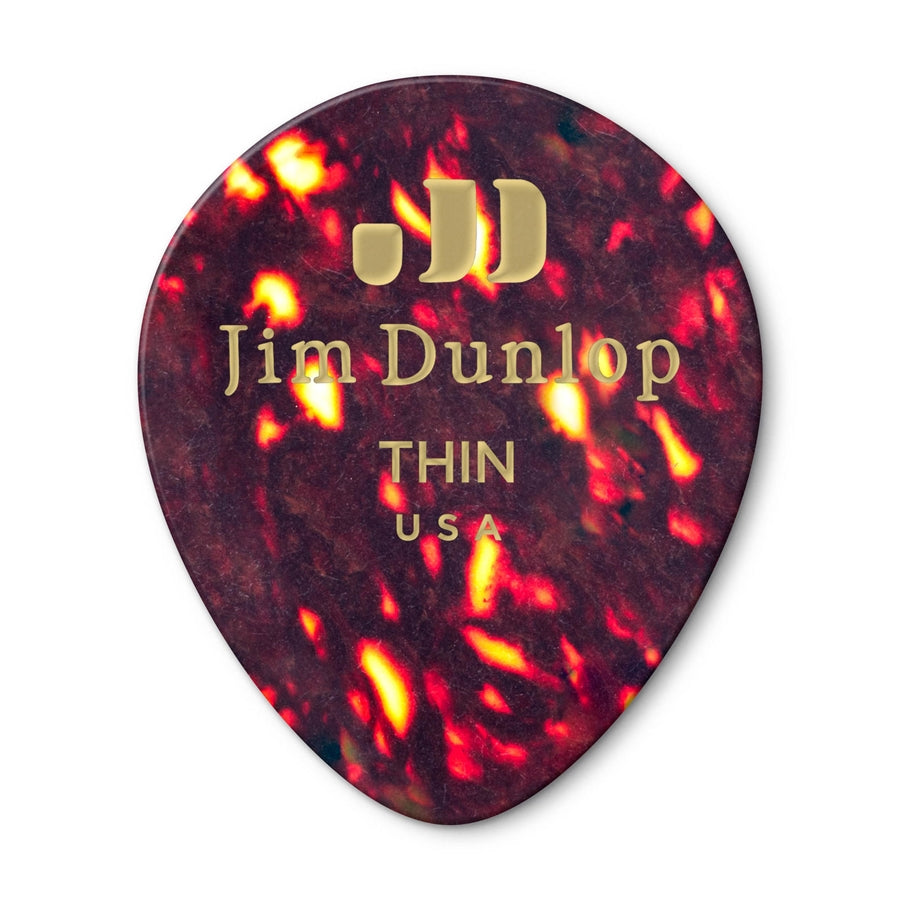 Dunlop 485P-05TH Celluloid Teardrop, Shell Thin Player's Pack/12
