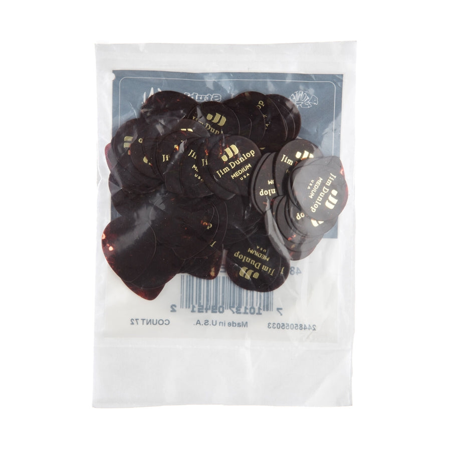 Dunlop 485R-05MD Celluloid Teardrop, Shell Medium Refill Bag/72