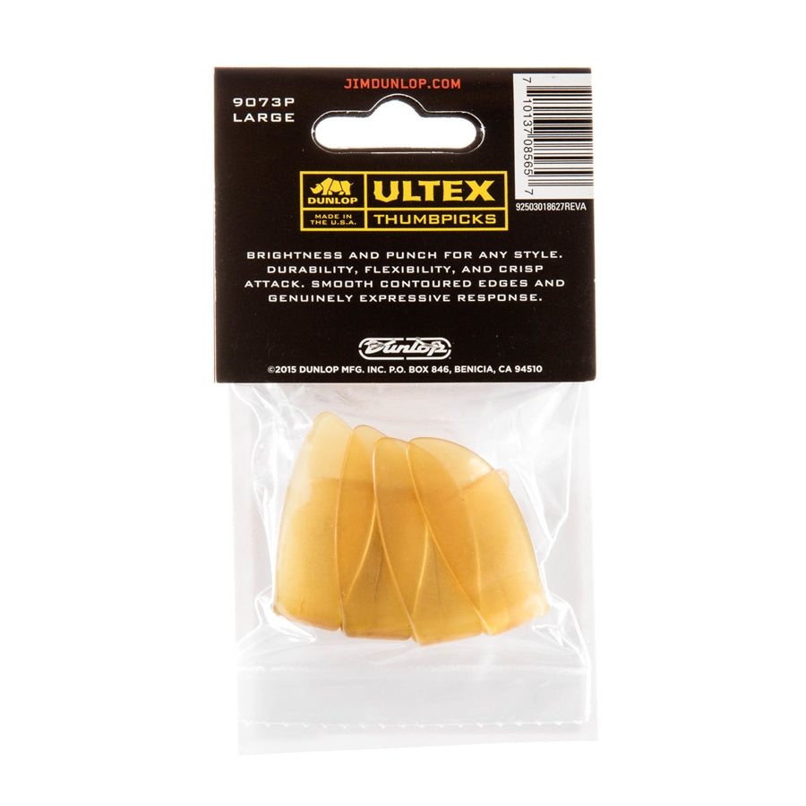 Dunlop 9073P ULTEX THUMB PICK LARGE-PLAYER'S CONFEZIONE DA 4