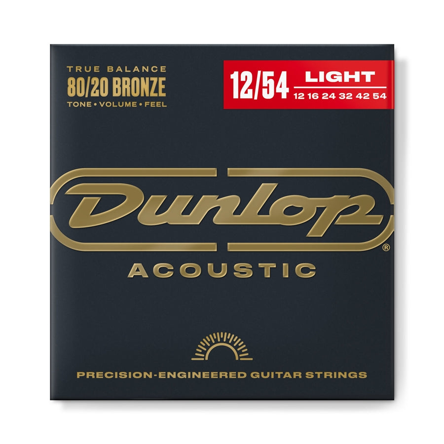 Dunlop DAB1254 Acoustic 80/20 Bronze, Light Set/6