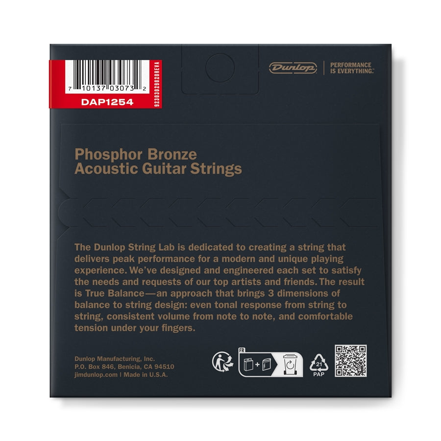 Dunlop DAP1254 Acoustic Phosphor Bronze, Light Set/6