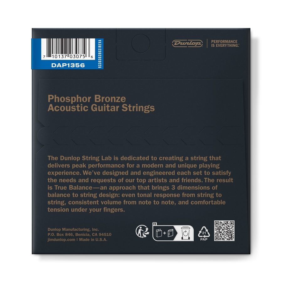 Dunlop DAP1356 Acoustic Phosphor Bronze, Medium Set/6