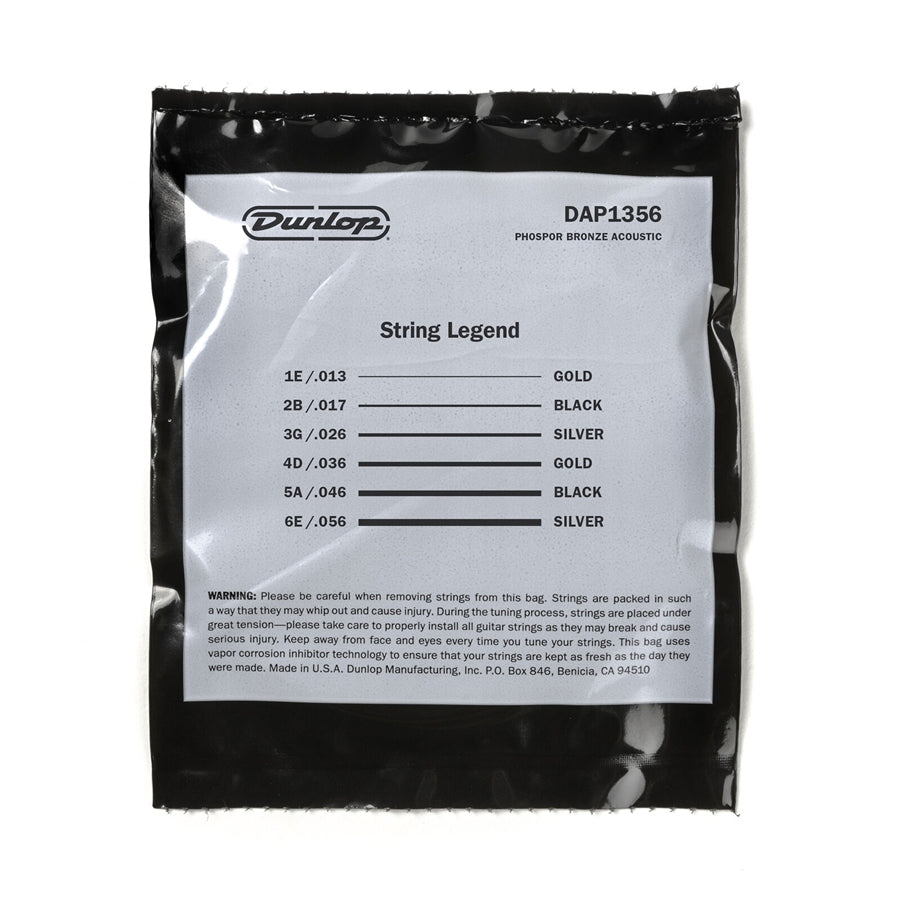Dunlop DAP1356 Acoustic Phosphor Bronze, Medium Set/6