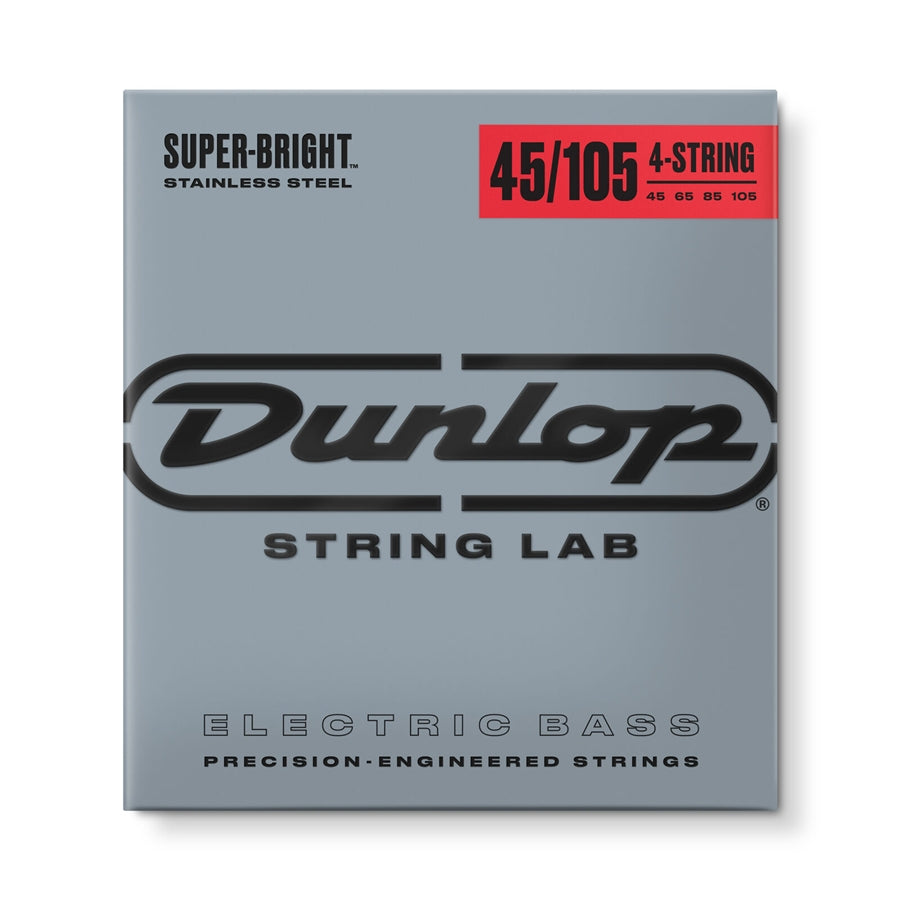 Dunlop DBSBS45105 Super Bright Stainless Steel, Medium Set/4