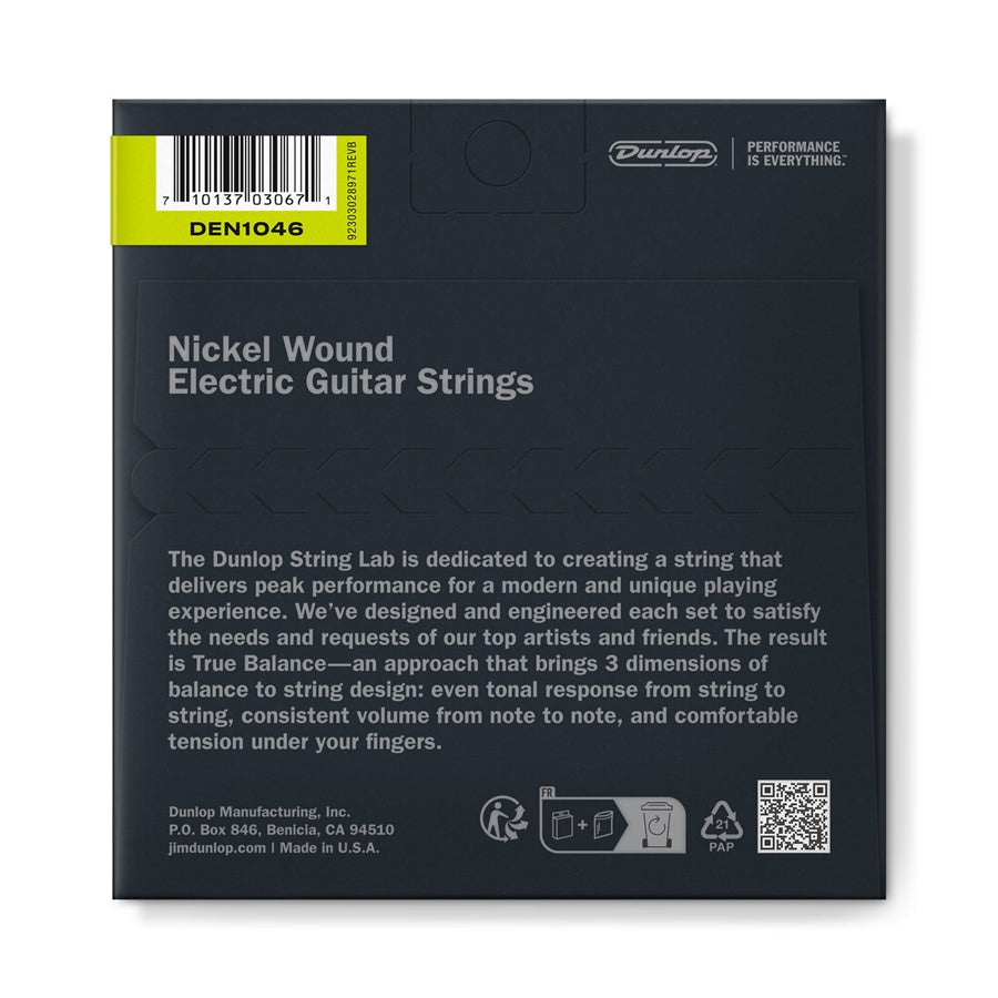 Dunlop DEN1046 Nickel Plated Steel, Medium, Set/6