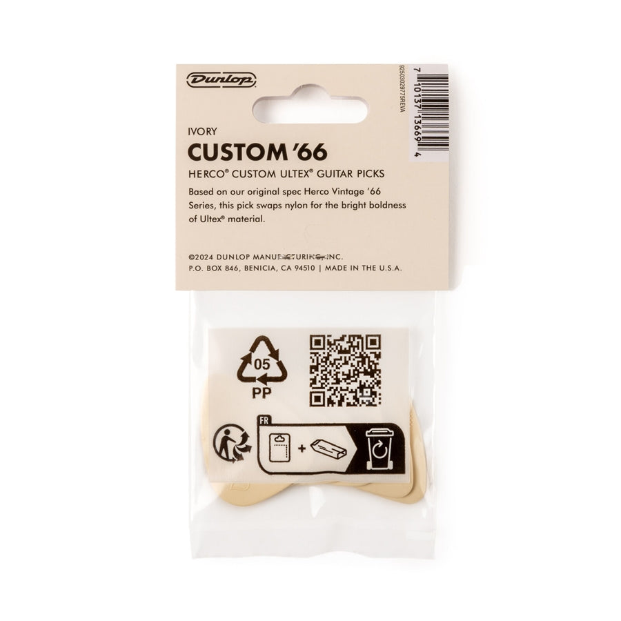 Dunlop Herco HEV211U66P Custom '66 Ultex Heavy Player's Pack/6