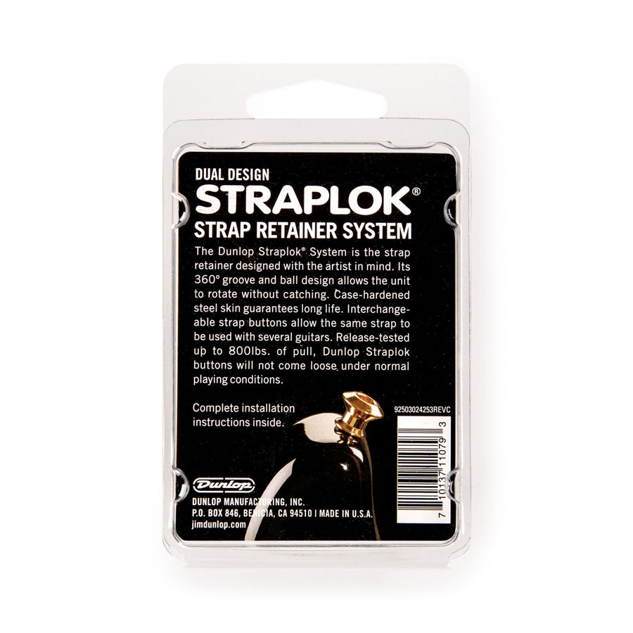 Dunlop SLS1035BN Straplok Dual Design Black Nickel