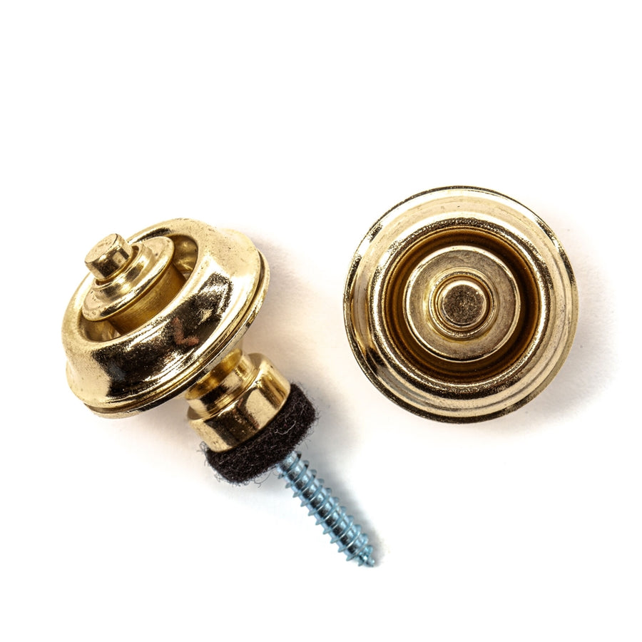 Dunlop SLS1502BR Straplok Traditional Strap Retainer System, Brass