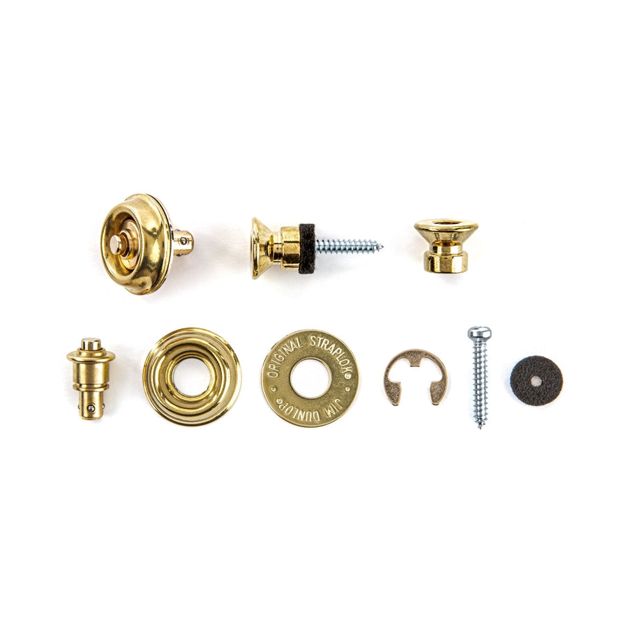 Dunlop SLS1502BR Straplok Traditional Strap Retainer System, Brass