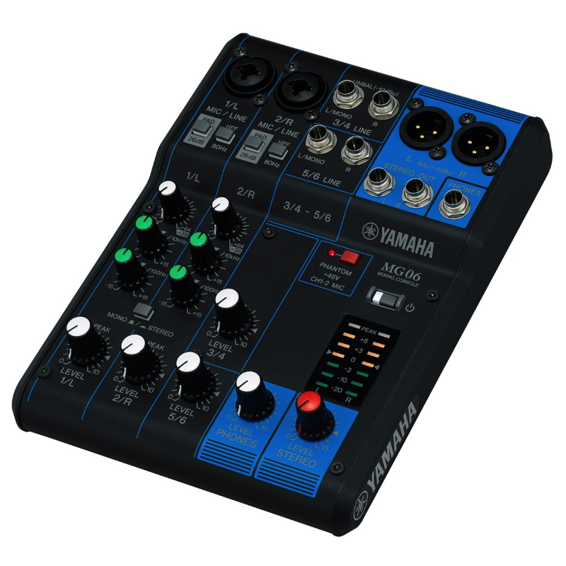 Yamaha Mg06 Mixer 6 Canali con Alimentazione Phantom