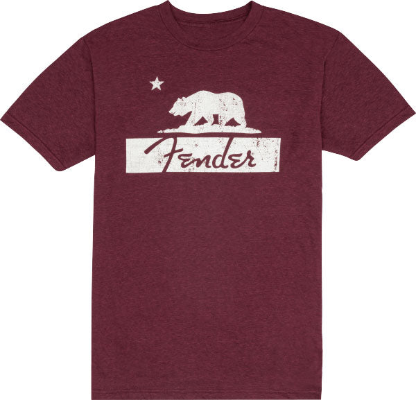 Fender Burgundy Bear Unisex T-Shirt Large