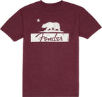 Fender Burgundy Bear Unisex T-Shirt Large