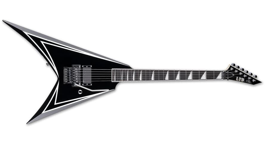 LTD LTD ALEXI LAIHO Sawtooth SE 20th Anniversary - Black w/White Pinstripe - c/astuccio