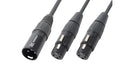CX142 Cable Splitter XLR M-2 XLR F