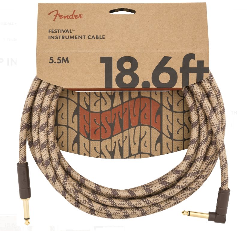 Fender Festival Hemp Cavo Jack Pipa Mt5,5 Brown