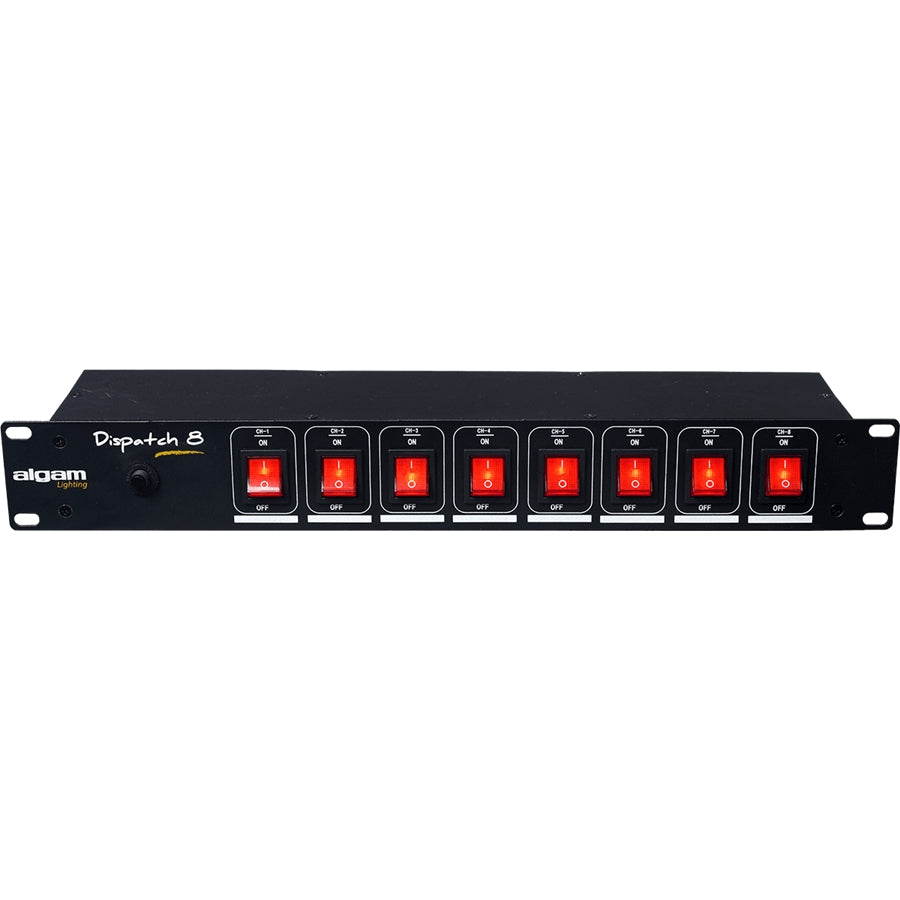 Algam Lighting DISPATCH-8 Multipresa 8 Posti da Rack con Interruttori Individuali
