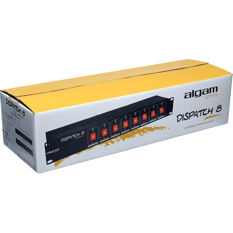Algam Lighting DISPATCH-8 Multipresa 8 Posti da Rack con Interruttori Individuali