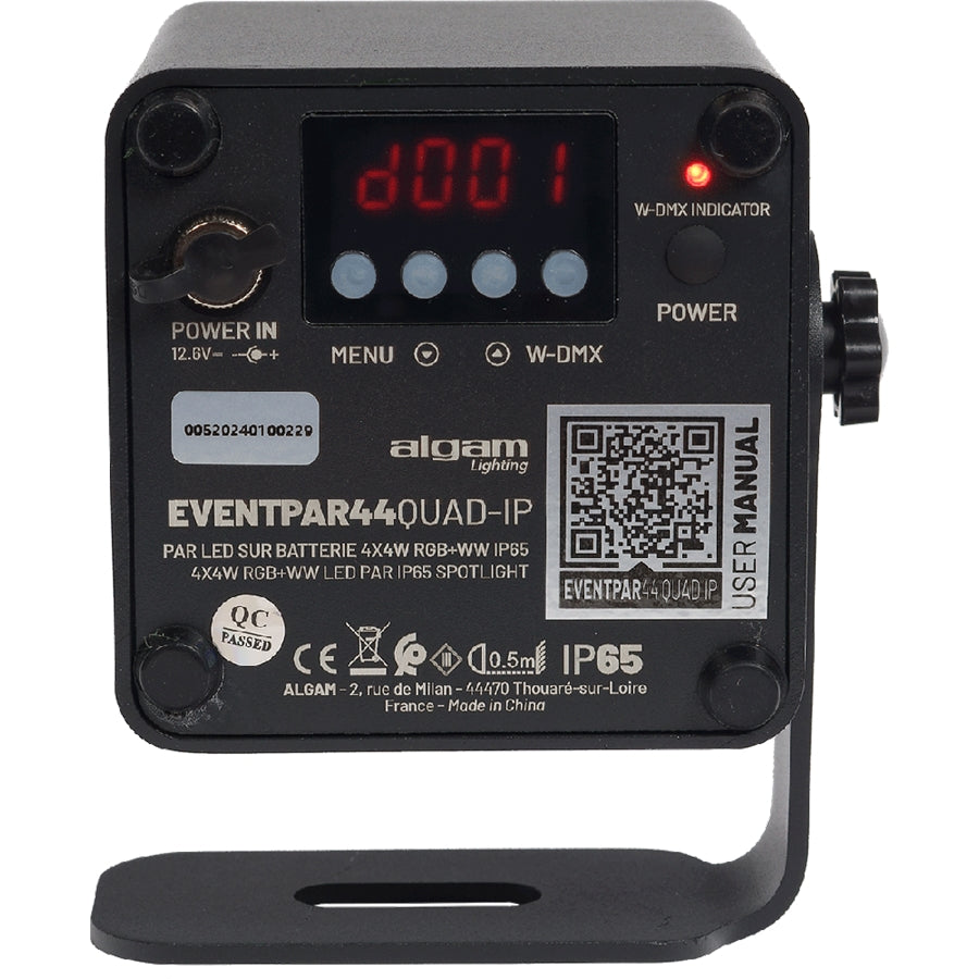 Algam Lighting EVENTPAR44-QUAD-IP Par Led 4x4W IP65 a Batteria