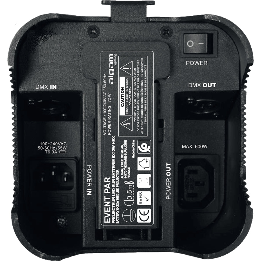Algam Lighting EVENTPAR Par Led 6x12W RGBWA-UV a Batteria