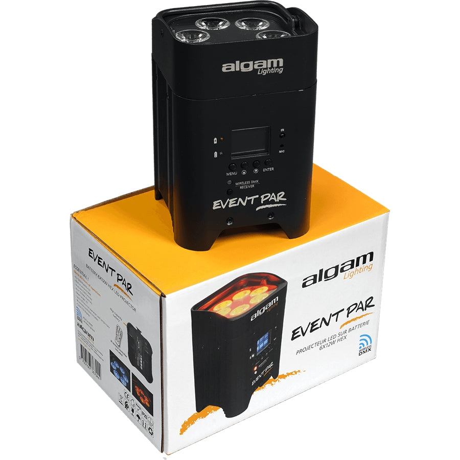 Algam Lighting EVENTPAR Par Led 6x12W RGBWA-UV a Batteria