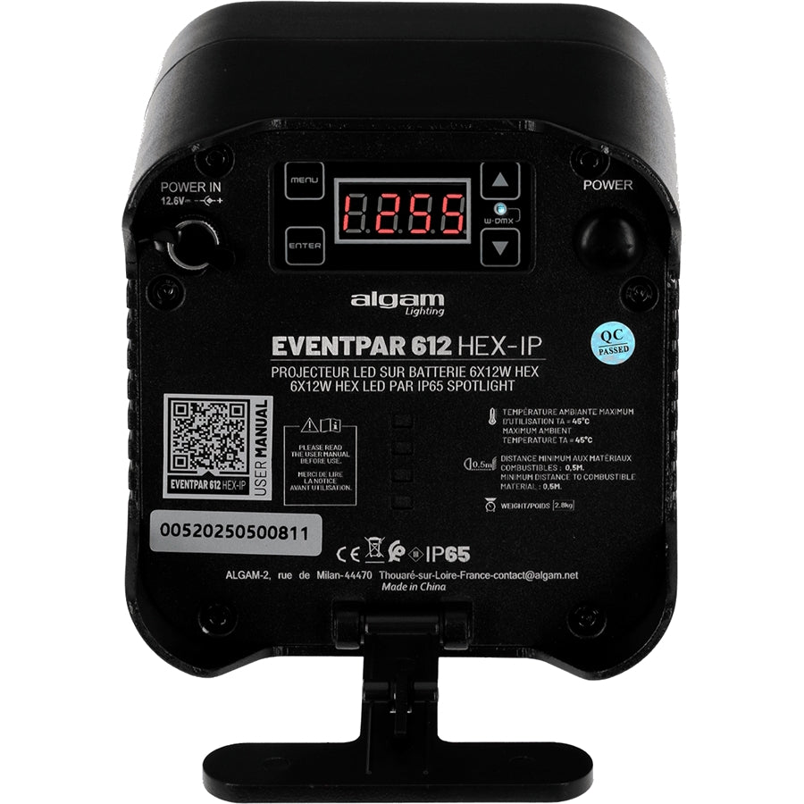 Algam Lighting EVENTPAR612-HEX-IP 6x12W RGBWA-UV IP65 a Batteria