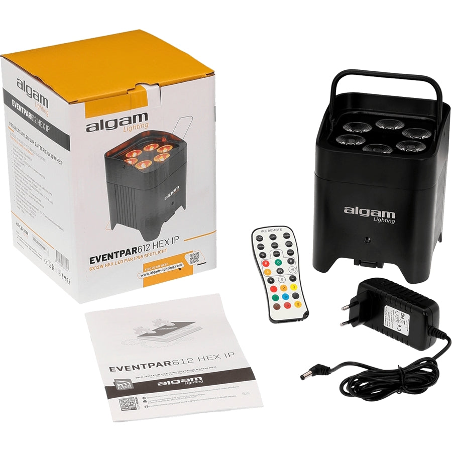 Algam Lighting EVENTPAR612-HEX-IP 6x12W RGBWA-UV IP65 a Batteria