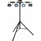 Algam Lighting FLORIDABAR-II Kit su Treppiede Par + Derby + Strobo + Laser con Telecomando IR