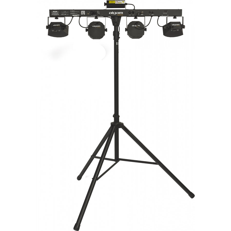 Algam Lighting FLORIDABAR-II Kit su Treppiede Par + Derby + Strobo + Laser con Telecomando IR