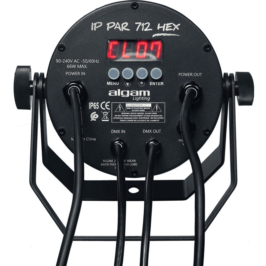 Algam Lighting IP-PAR-712-HEX Par Led 7x12W RGBWA+UV IP65