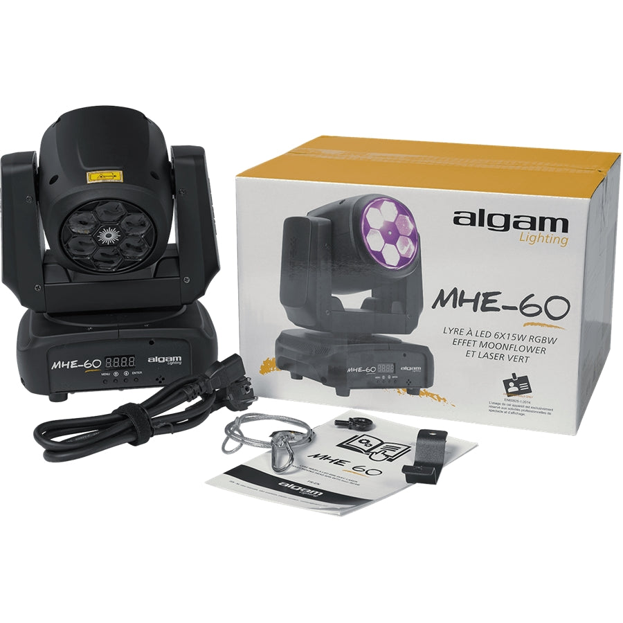 Algam Lighting MHE60 WASH Moving Head 60W + Laser