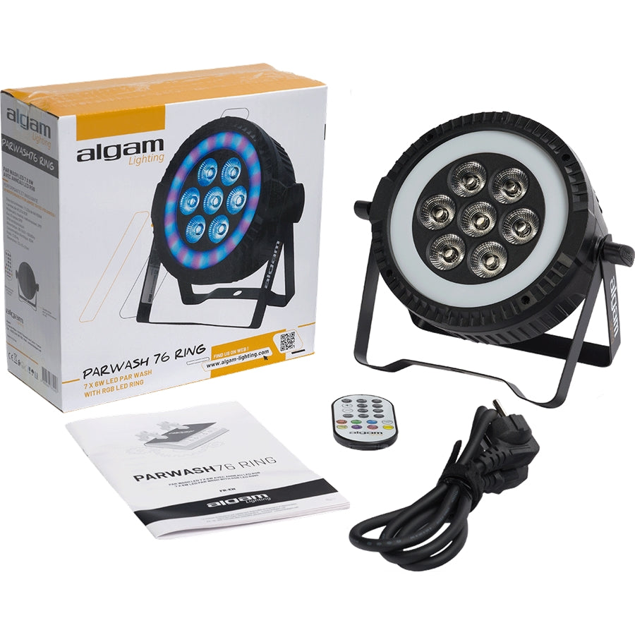 Algam Lighting PARWASH76-RING Par Led 7x6W RGBW + RING RGB