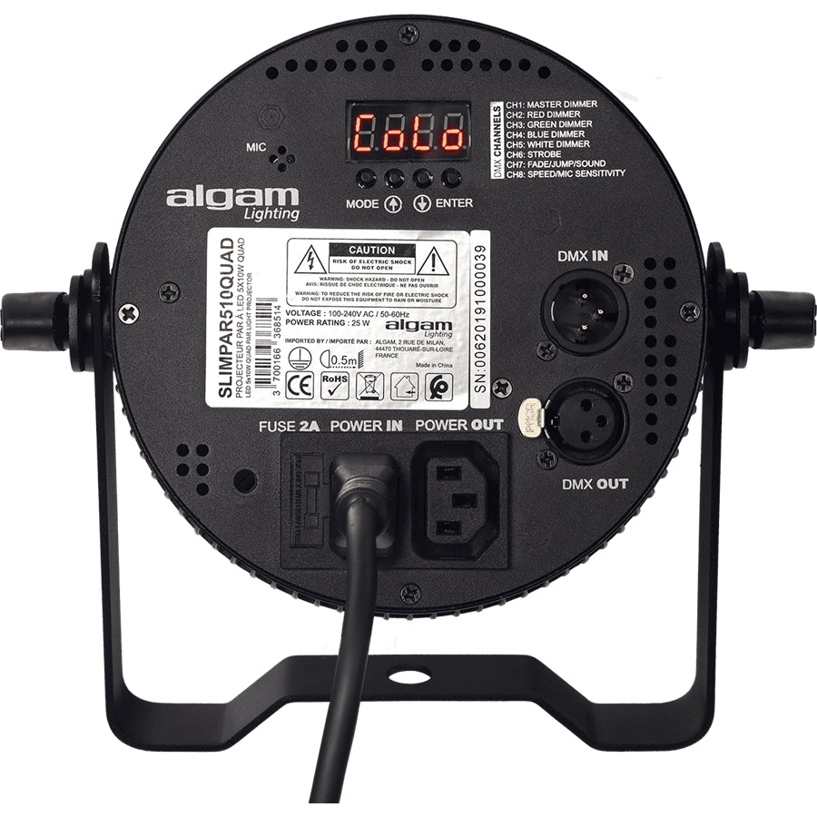 Algam Lighting SLIMPAR-510-QUAD Proiettore Par LED 5x10W RGBW