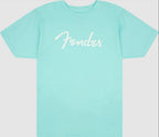 Fender Spaghetti Logo Tshirt Daphne Blue Medium