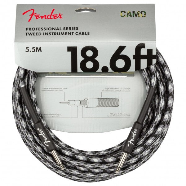 Fender Professional Series Instrument Cable Straight/Straight Mt5,5 Winter Camo