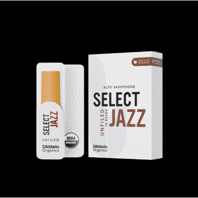 D'Addario Organic Select Jazz 3S Unfiled Alto Saxophone Reeds (3-pack)