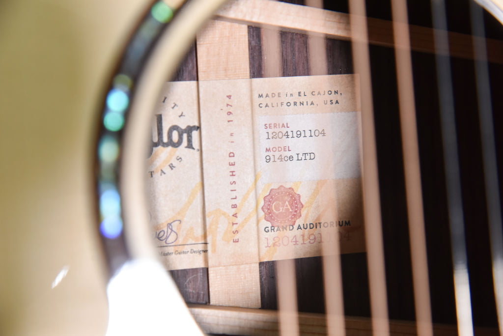 Taylor 914Ce Ltd V-Class Chitarra Acustica Elettrificata