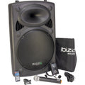 Ibiza Pa System Portatile Usb Mp3 Rec Vox Bluetooth 2 Vhs Wireless Mics 400W