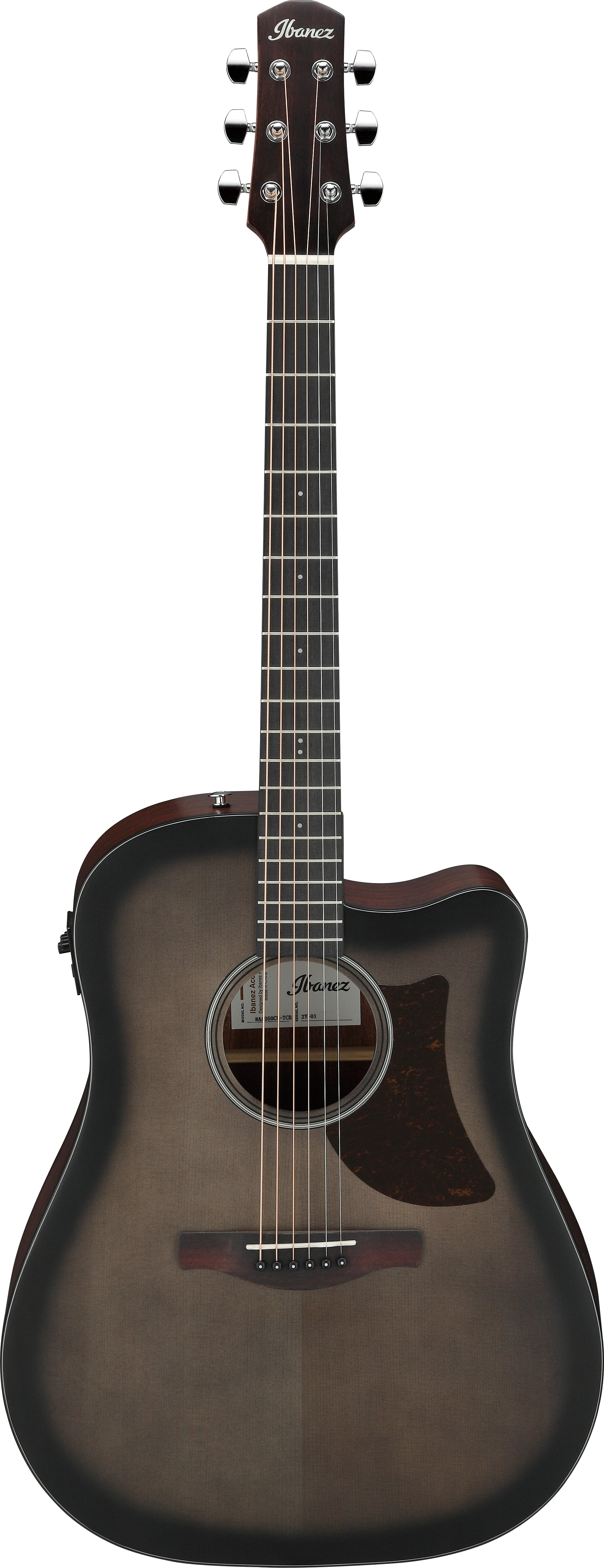 Ibanez AAD50CE Acustica Transparent Charcoal Burst Low Gloss Cutaway Elettrifica