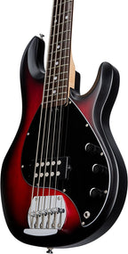 Sterling By Music Man StingRay5 HH RAY5HH Ruby Red Burst Satin