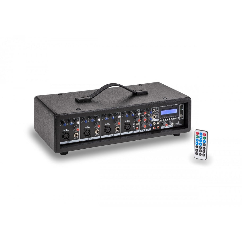 Soundsation 6-Channel 200+200W Powered Mixer with MP3, Effects and BT