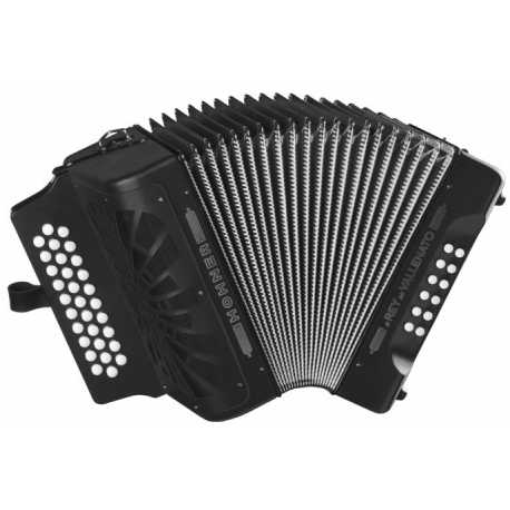 Hohner El rey del vallenato adg nero silver grill